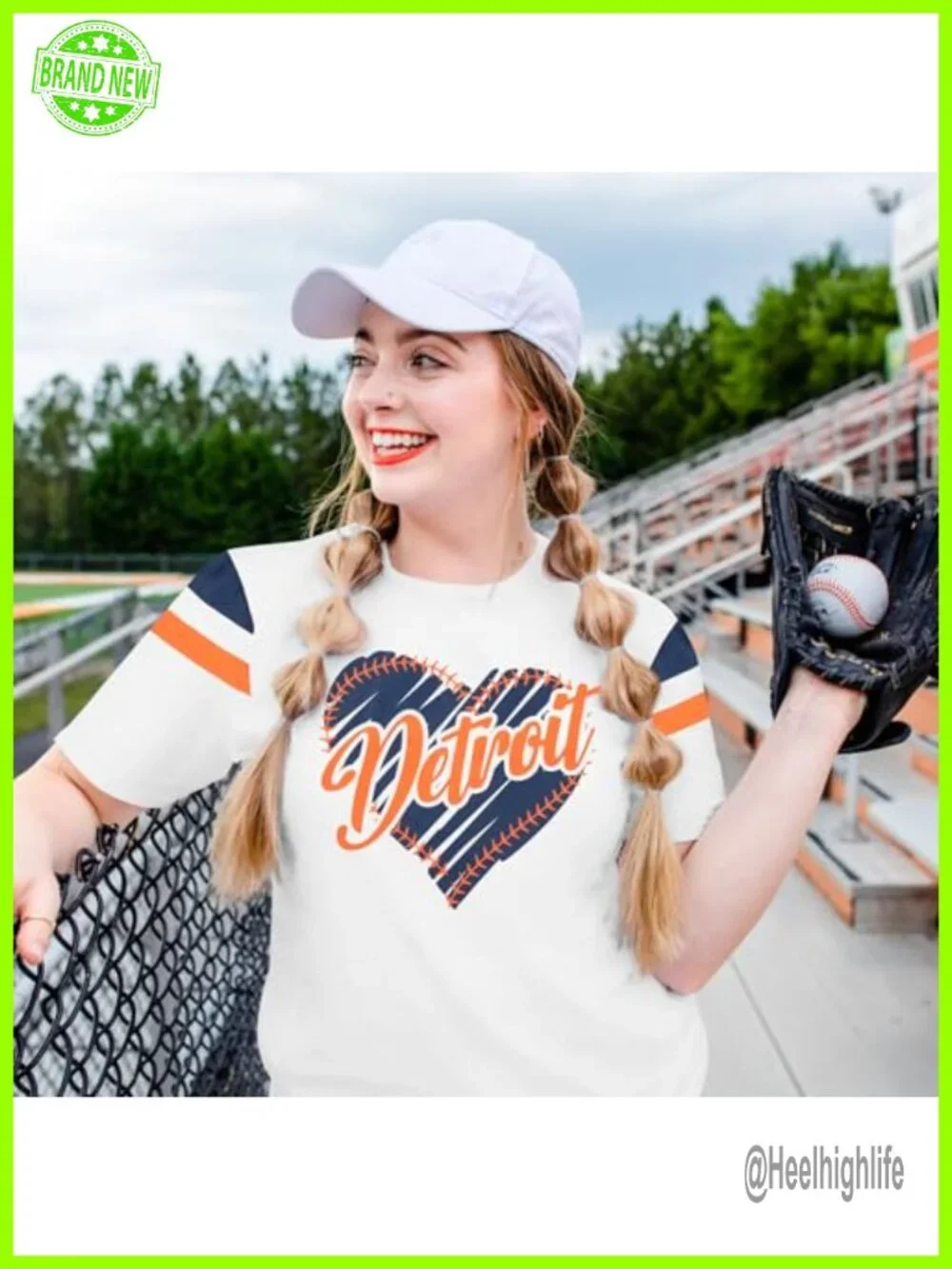 Women's Baseball Fan Graphic T-Shirt Cotton Blend Crew Neck Short Sleeve Tee